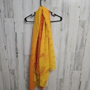Lady Juliet Yellow and Orange Patterned Scarf